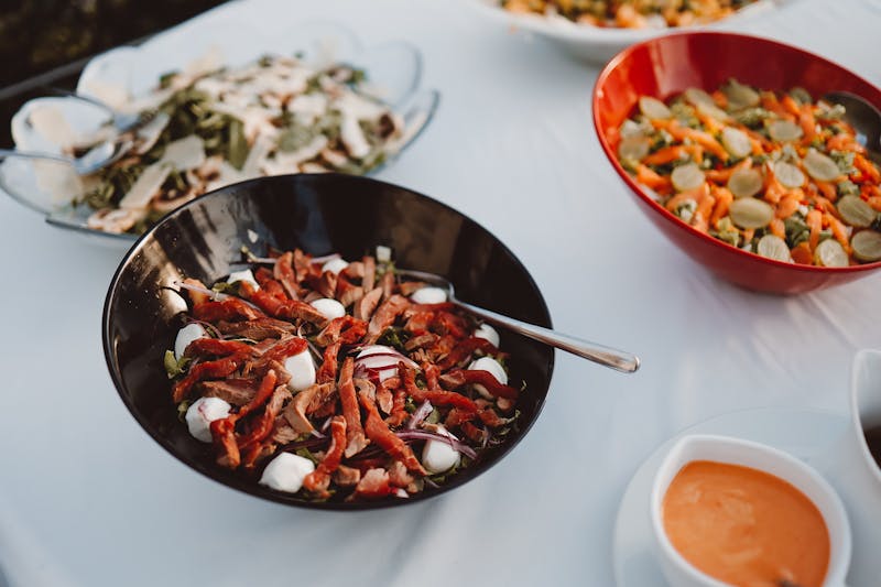 Italian antipasto salad with deli meats